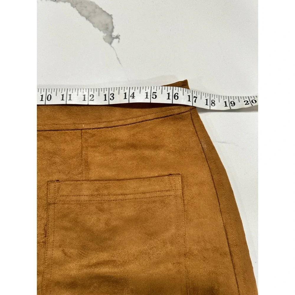 Old Navy Women's Brown Suede A-Line‎ Mini Skirt Size 12